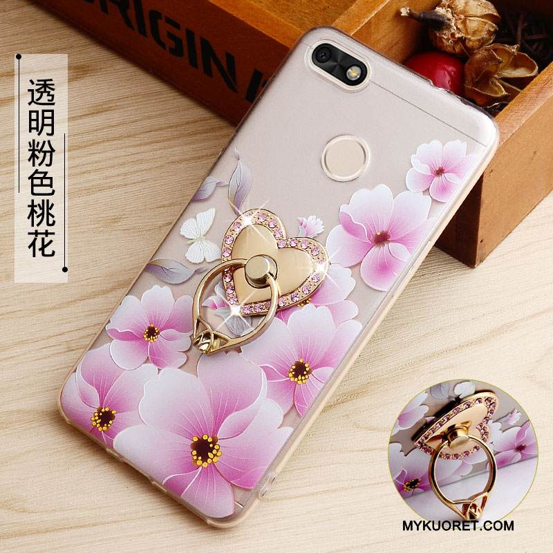 Kuori Huawei Y6 Pro 2017 Kohokuviointi Jauhe Läpinäkyvä, Kotelo Huawei Y6 Pro 2017 Maalaus Puhelimen Kuoret