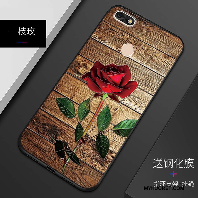 Kuori Huawei Y6 Pro 2017 Kohokuviointi Sininen Murtumaton, Kotelo Huawei Y6 Pro 2017 Suojaus Puhelimen Kuoret Muokata