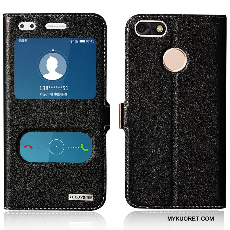 Kuori Huawei Y6 Pro 2017 Laukut Jauhe Murtumaton, Kotelo Huawei Y6 Pro 2017 Nahka Puhelimen Kuoret