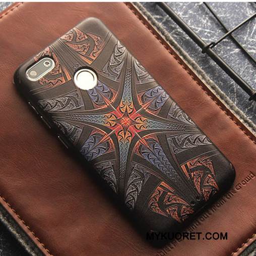 Kuori Huawei Y6 Pro 2017 Laukut Persoonallisuus Murtumaton, Kotelo Huawei Y6 Pro 2017 Kohokuviointi Puhelimen Kuoret