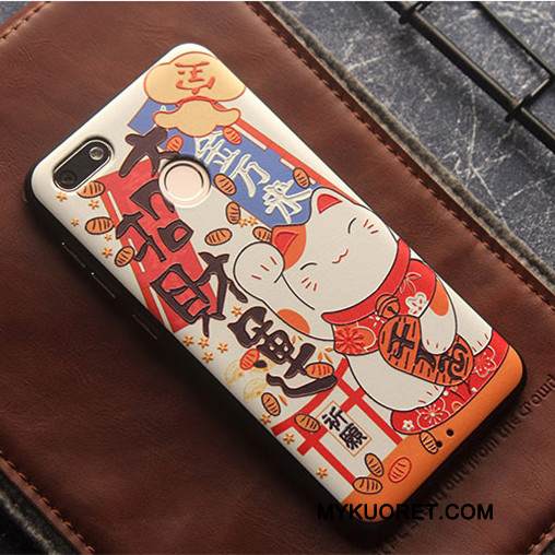 Kuori Huawei Y6 Pro 2017 Laukut Persoonallisuus Murtumaton, Kotelo Huawei Y6 Pro 2017 Kohokuviointi Puhelimen Kuoret