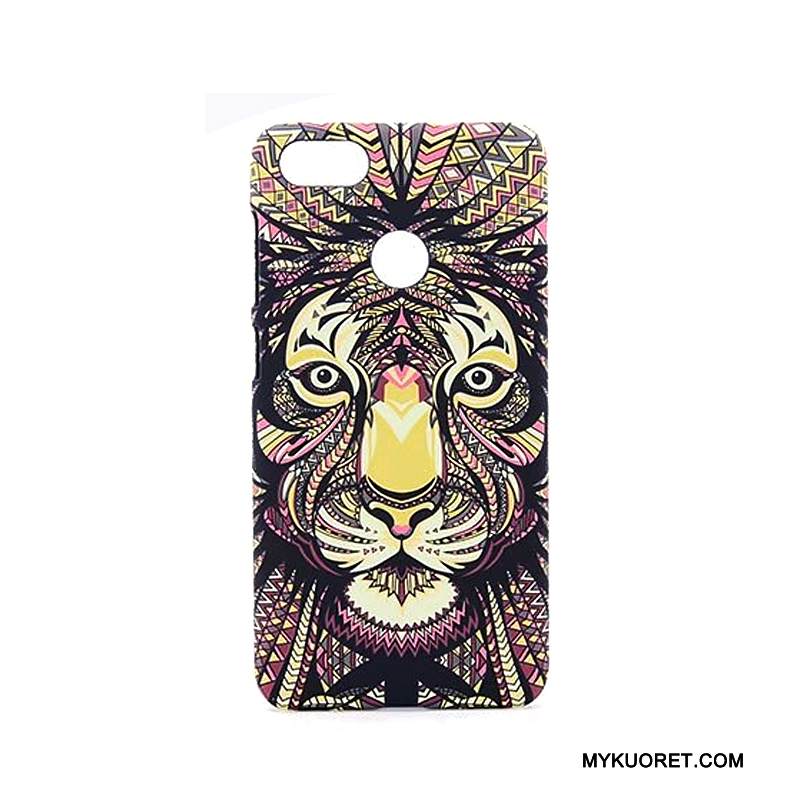 Kuori Huawei Y6 Pro 2017 Luova Puhelimen Kuoret Pesty Suede, Kotelo Huawei Y6 Pro 2017 Kohokuviointi Keltainen Kirkas