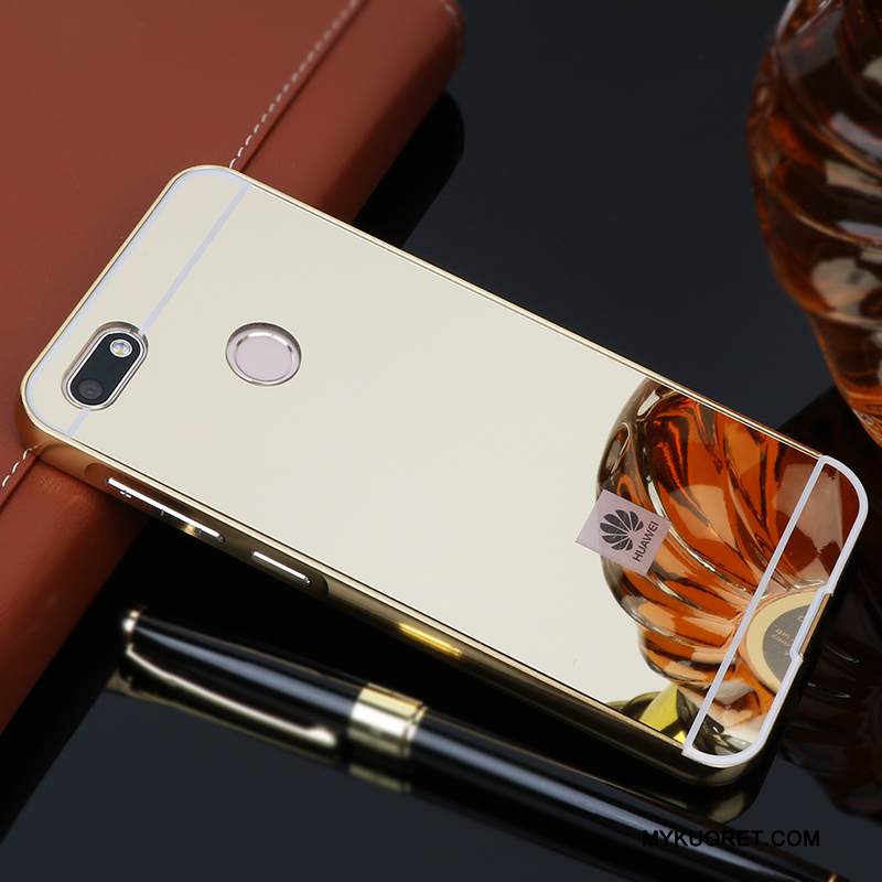 Kuori Huawei Y6 Pro 2017 Luova Puhelimen Kuoret Yksinkertainen, Kotelo Huawei Y6 Pro 2017 Metalli Hopea Kehys