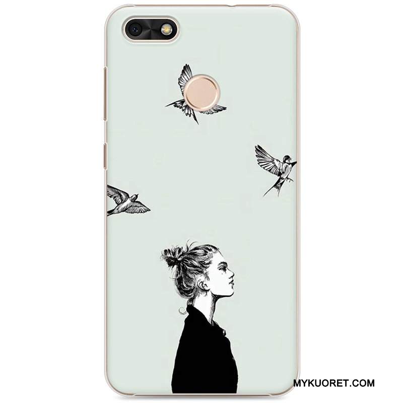 Kuori Huawei Y6 Pro 2017 Maalaus Kova Pieni, Kotelo Huawei Y6 Pro 2017 Suojaus Vihreä Kustannukset