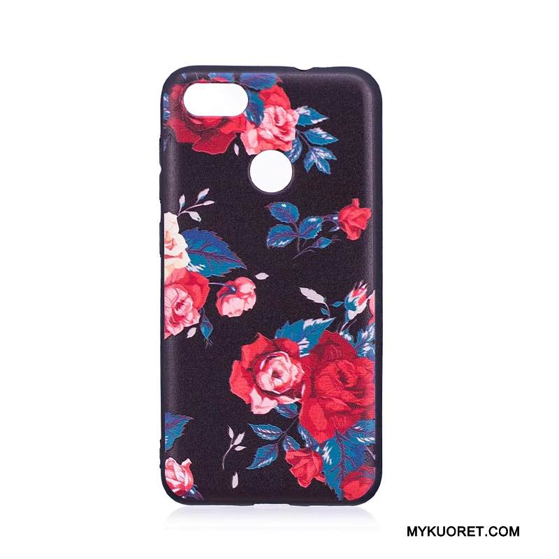 Kuori Huawei Y6 Pro 2017 Pehmeä Neste Puhelimen Kuoret Trendi, Kotelo Huawei Y6 Pro 2017 Suojaus Tummansininen