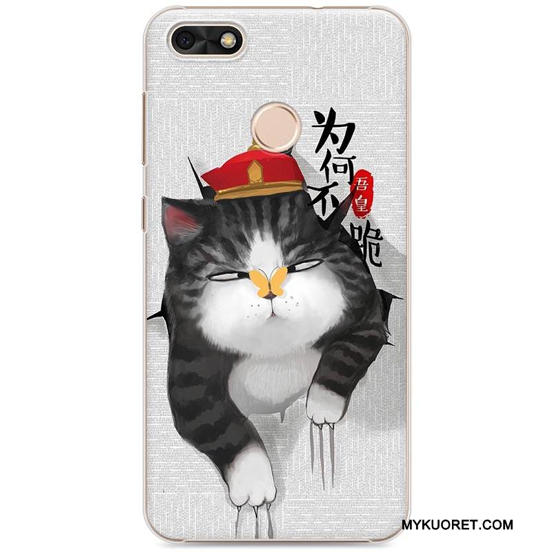 Kuori Huawei Y6 Pro 2017 Sarjakuva Trendi Kova, Kotelo Huawei Y6 Pro 2017 Maalaus Taide Vihreä