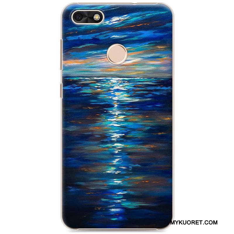 Kuori Huawei Y6 Pro 2017 Sarjakuva Trendi Kova, Kotelo Huawei Y6 Pro 2017 Maalaus Taide Vihreä