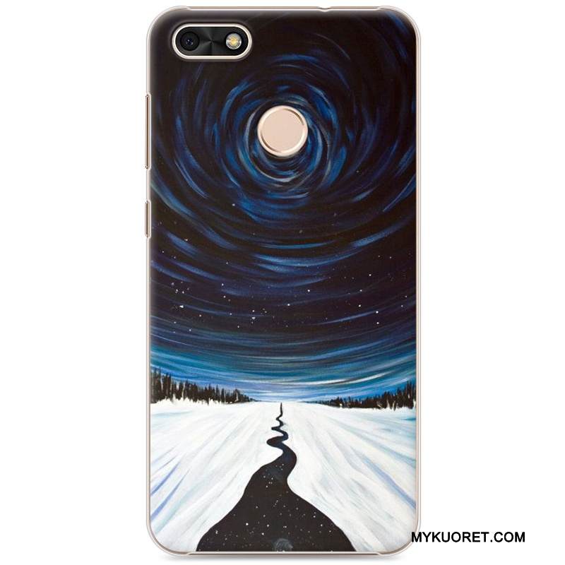 Kuori Huawei Y6 Pro 2017 Sarjakuva Trendi Kova, Kotelo Huawei Y6 Pro 2017 Maalaus Taide Vihreä