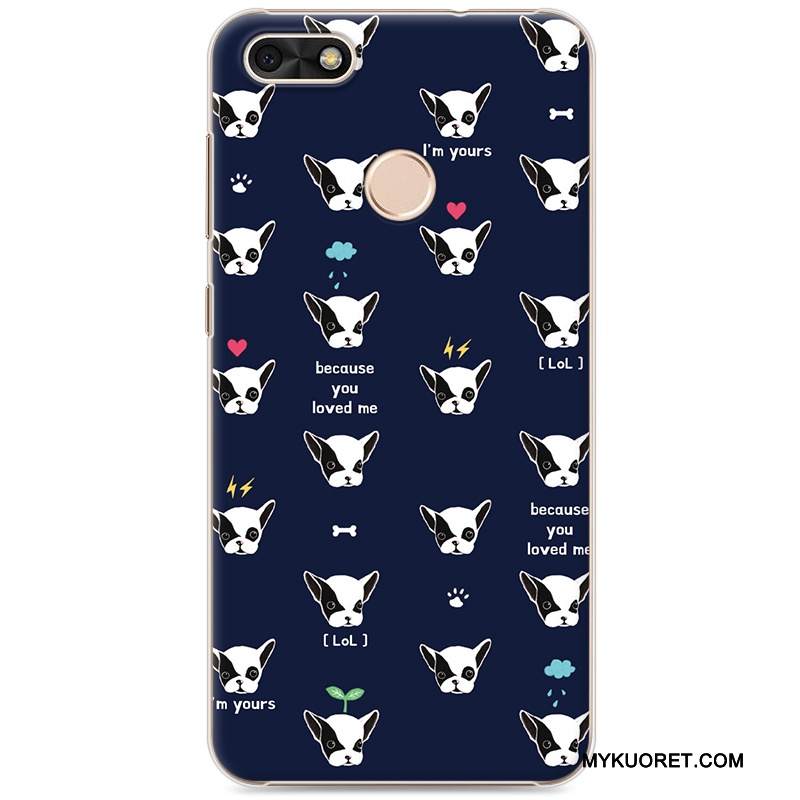 Kuori Huawei Y6 Pro 2017 Sarjakuva Trendi Kova, Kotelo Huawei Y6 Pro 2017 Maalaus Taide Vihreä