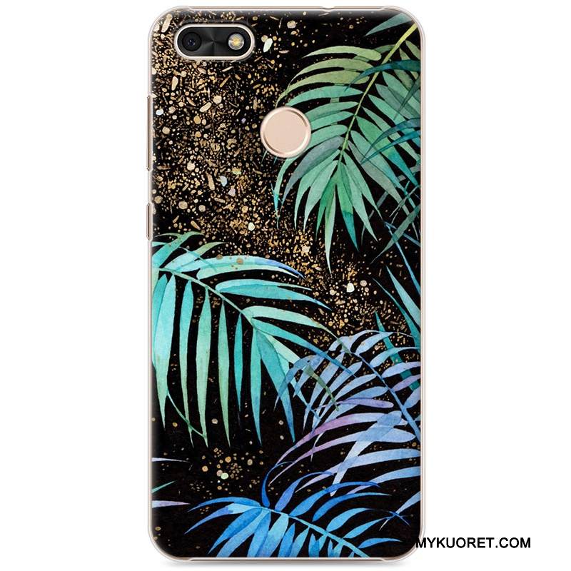 Kuori Huawei Y6 Pro 2017 Sarjakuva Trendi Kova, Kotelo Huawei Y6 Pro 2017 Maalaus Taide Vihreä