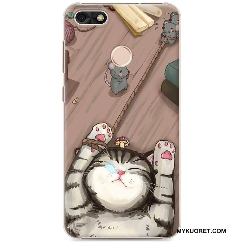 Kuori Huawei Y6 Pro 2017 Sarjakuva Trendi Kova, Kotelo Huawei Y6 Pro 2017 Maalaus Taide Vihreä