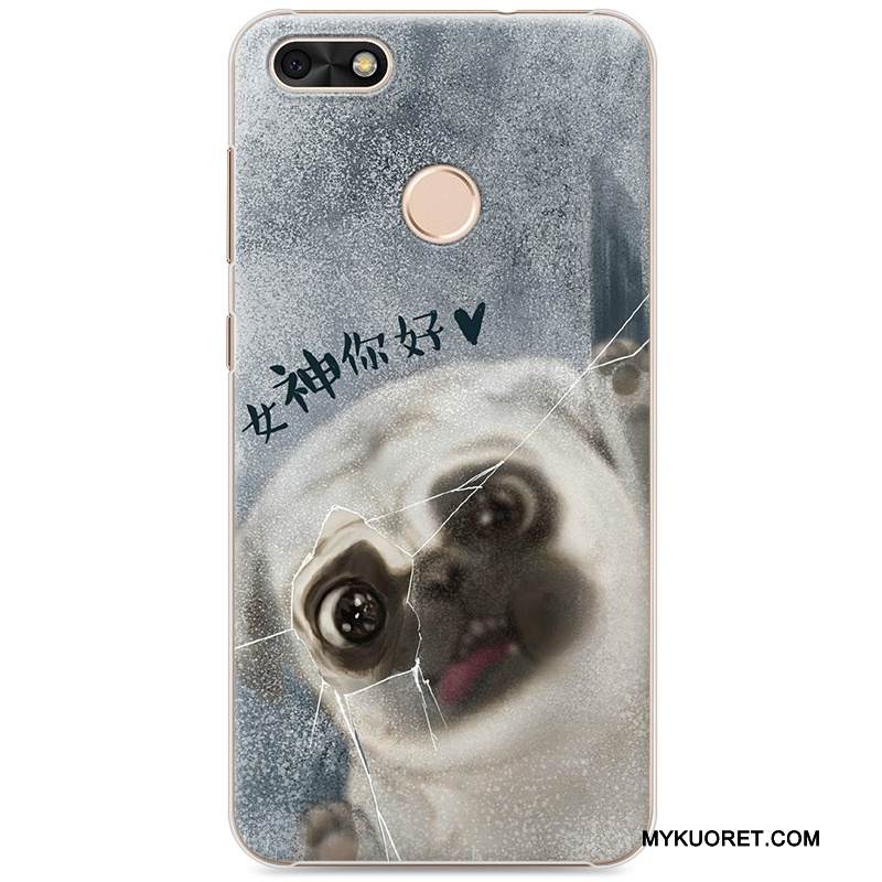 Kuori Huawei Y6 Pro 2017 Sarjakuva Trendi Kova, Kotelo Huawei Y6 Pro 2017 Maalaus Taide Vihreä