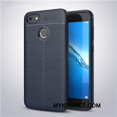 Kuori Huawei Y6 Pro 2017 Silikoni Puhelimen Kuoret Murtumaton, Kotelo Huawei Y6 Pro 2017 Nahka Punainen Kukkakuvio