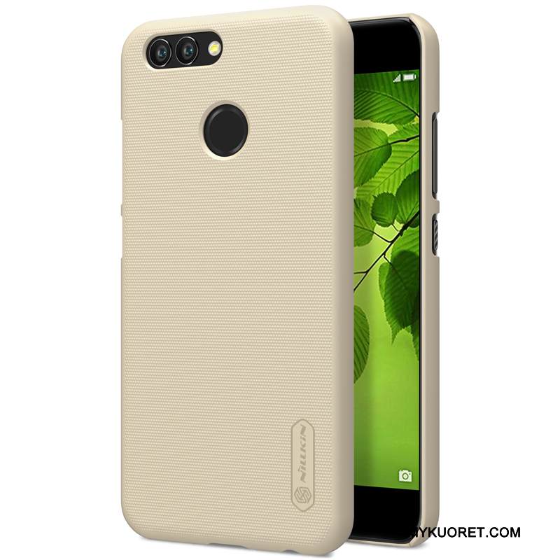 Kuori Huawei Y6 Pro 2017 Suojaus Kova Punainen, Kotelo Huawei Y6 Pro 2017 Kulta Pesty Suede