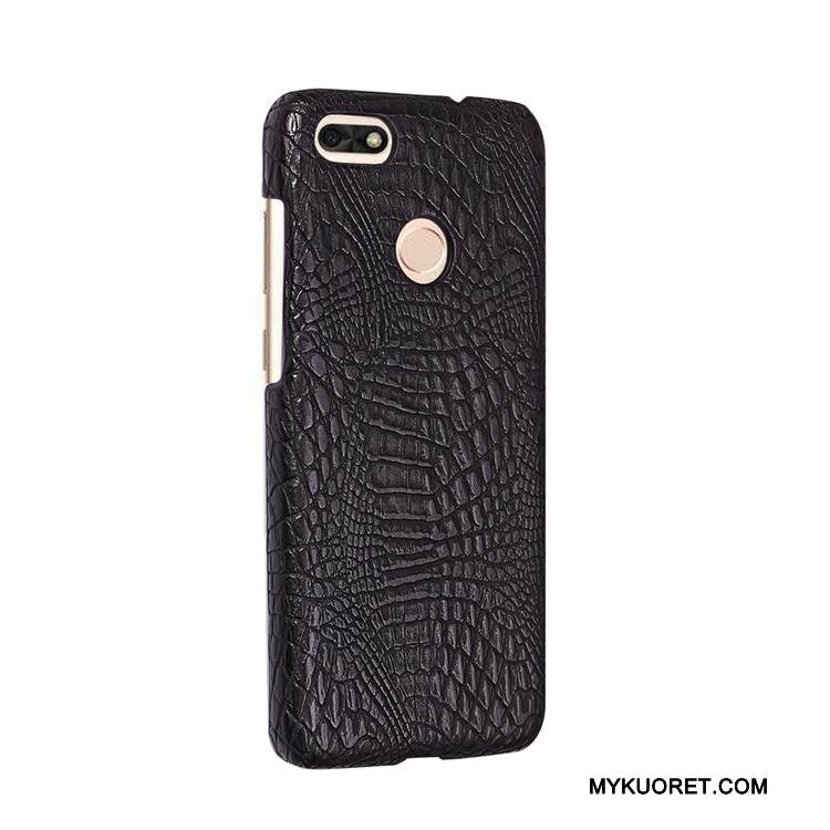 Kuori Huawei Y6 Pro 2017 Vuosikerta Kova Puhelimen Kuoret, Kotelo Huawei Y6 Pro 2017 Suojaus Krokotiili Oranssi