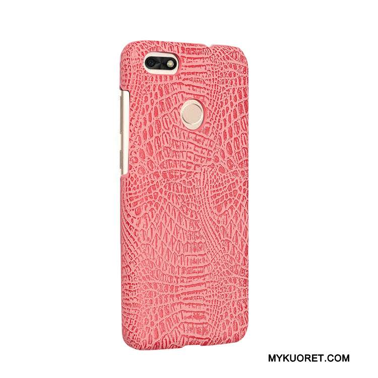 Kuori Huawei Y6 Pro 2017 Vuosikerta Kova Puhelimen Kuoret, Kotelo Huawei Y6 Pro 2017 Suojaus Krokotiili Oranssi