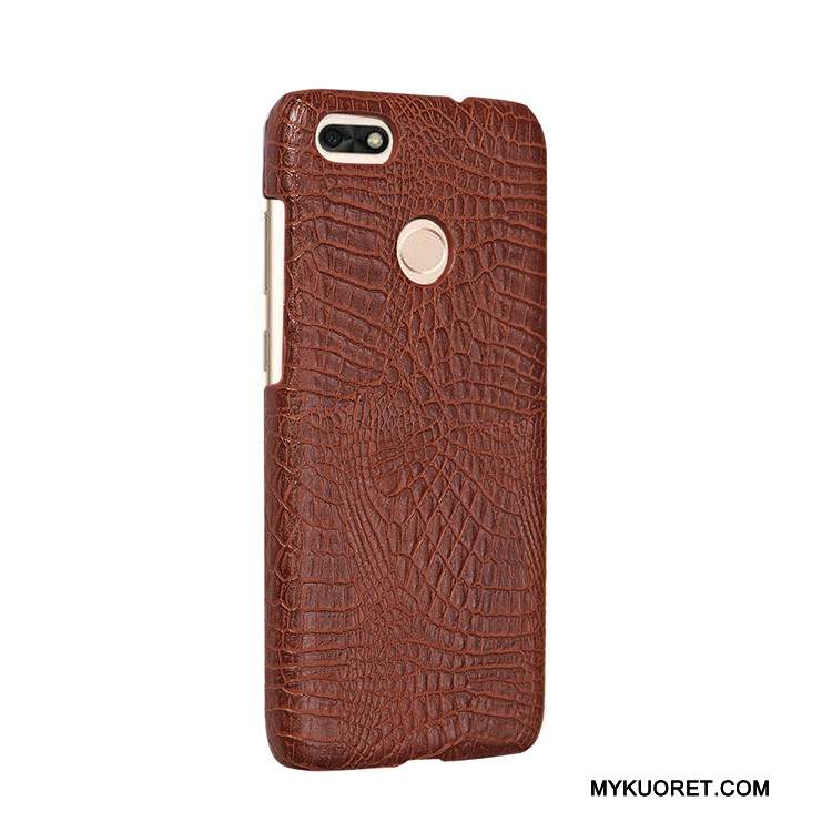 Kuori Huawei Y6 Pro 2017 Vuosikerta Kova Puhelimen Kuoret, Kotelo Huawei Y6 Pro 2017 Suojaus Krokotiili Oranssi