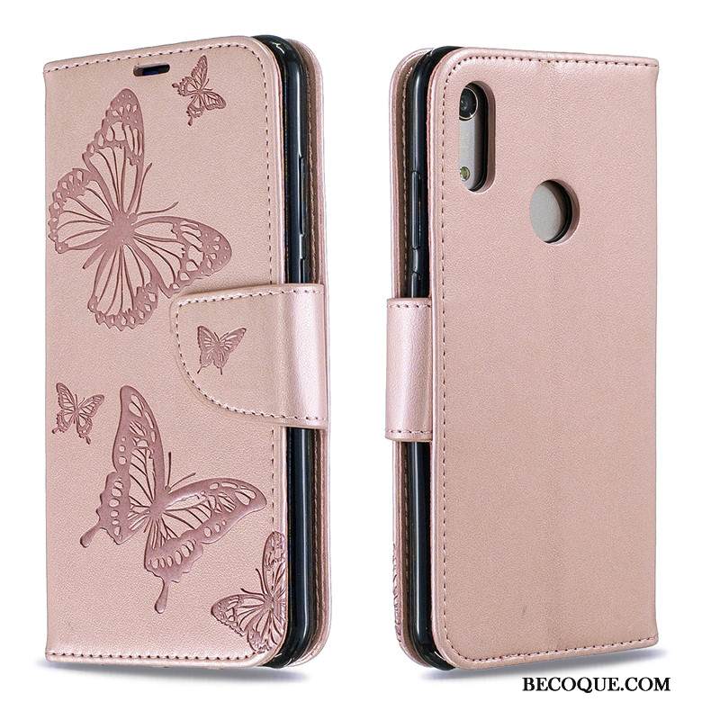 Kuori Huawei Y6s Nahka Perhonen Ripustettavat Koristeet, Kotelo Huawei Y6s Kohokuviointi Puhelimen Kuoret Violetti