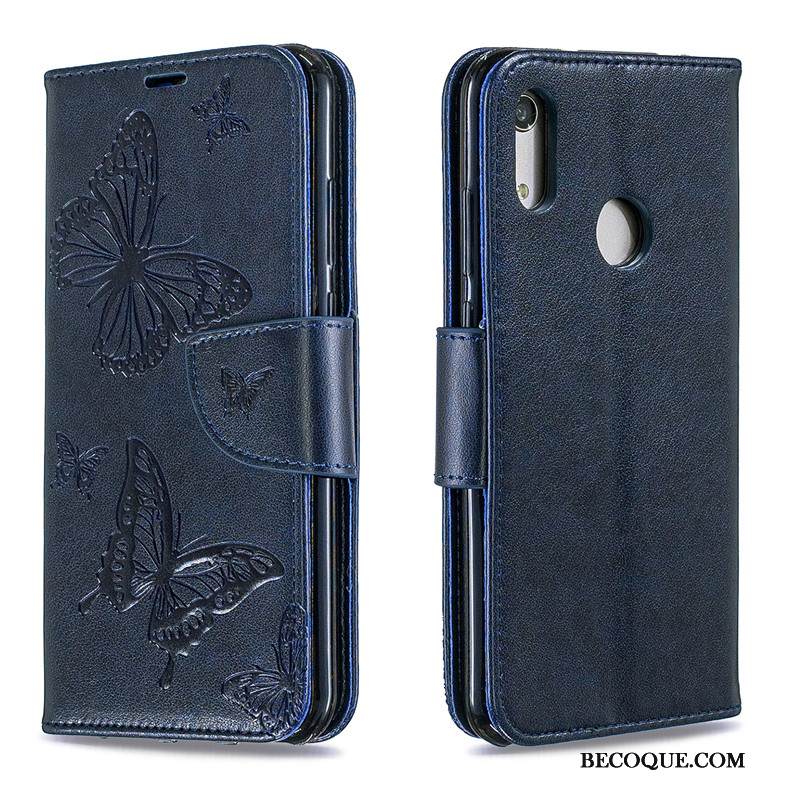 Kuori Huawei Y6s Nahka Perhonen Ripustettavat Koristeet, Kotelo Huawei Y6s Kohokuviointi Puhelimen Kuoret Violetti