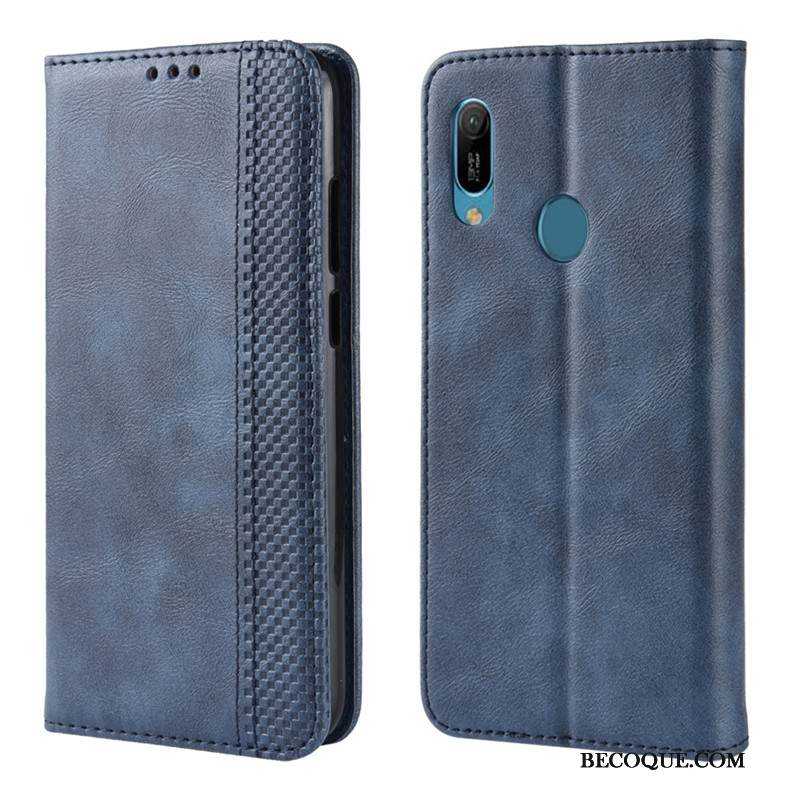 Kuori Huawei Y6s Suojaus Niitti Musta, Kotelo Huawei Y6s Nahka Puhelimen Kuoret Murtumaton