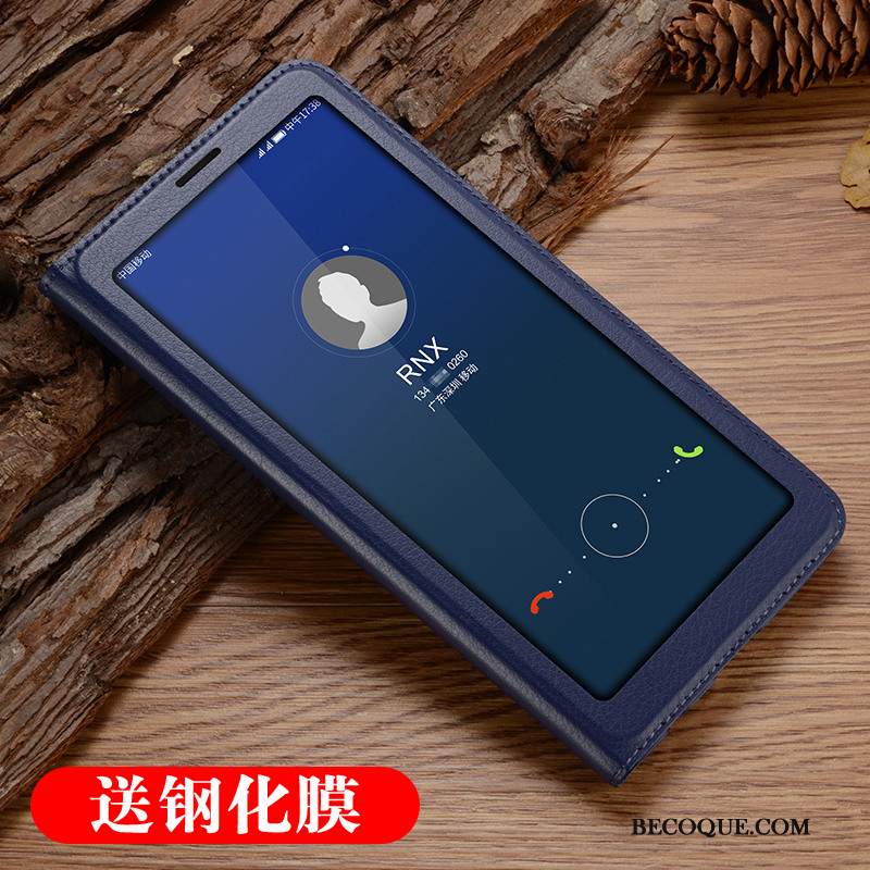 Kuori Huawei Y7 2018 Nahka Karkaisu Kalvo, Kotelo Huawei Y7 2018 Kuoret Puhelimen Kuoret Pinkki