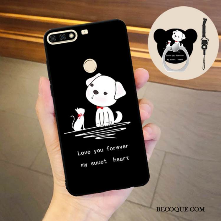 Kuori Huawei Y7 2018 Pehmeä Neste Ihana Puhelimen Kuoret, Kotelo Huawei Y7 2018 Laukut Tide-brändi Ripustettava Kaula