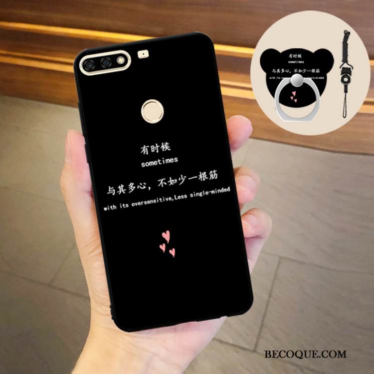 Kuori Huawei Y7 2018 Pehmeä Neste Ihana Puhelimen Kuoret, Kotelo Huawei Y7 2018 Laukut Tide-brändi Ripustettava Kaula