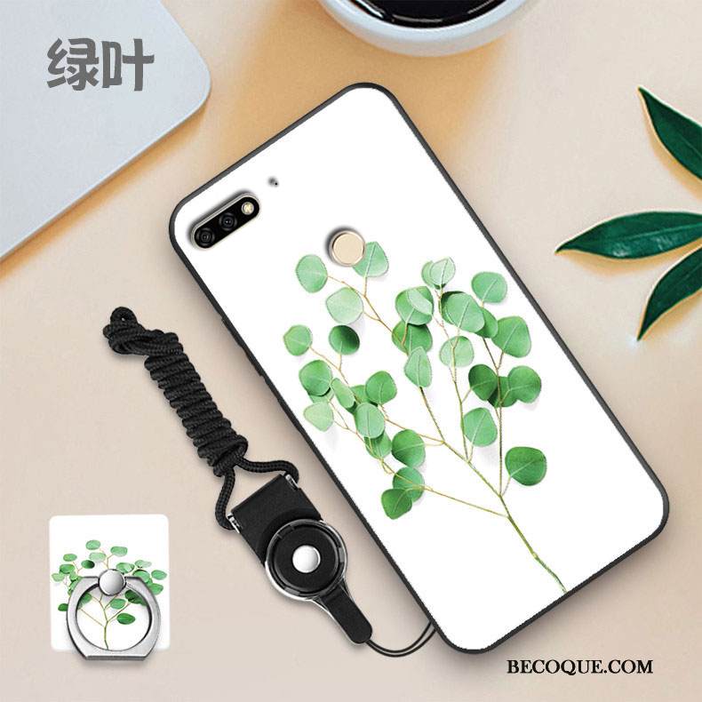 Kuori Huawei Y7 2018 Pehmeä Neste Musta Puhelimen Kuoret, Kotelo Huawei Y7 2018 Sininen Kalvo