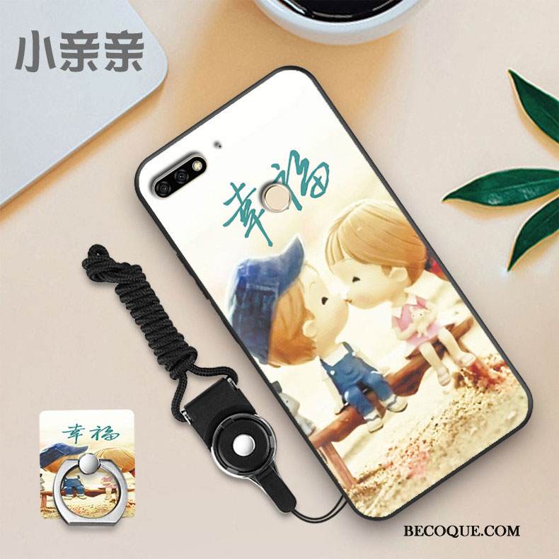 Kuori Huawei Y7 2018 Pehmeä Neste Musta Puhelimen Kuoret, Kotelo Huawei Y7 2018 Sininen Kalvo