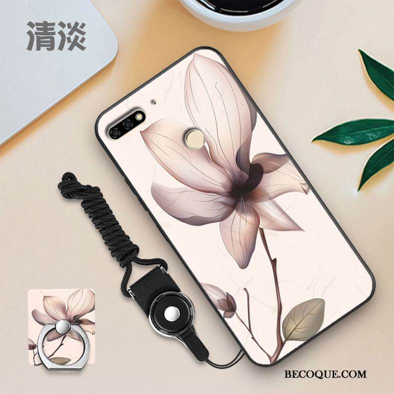 Kuori Huawei Y7 2018 Pehmeä Neste Musta Puhelimen Kuoret, Kotelo Huawei Y7 2018 Sininen Kalvo