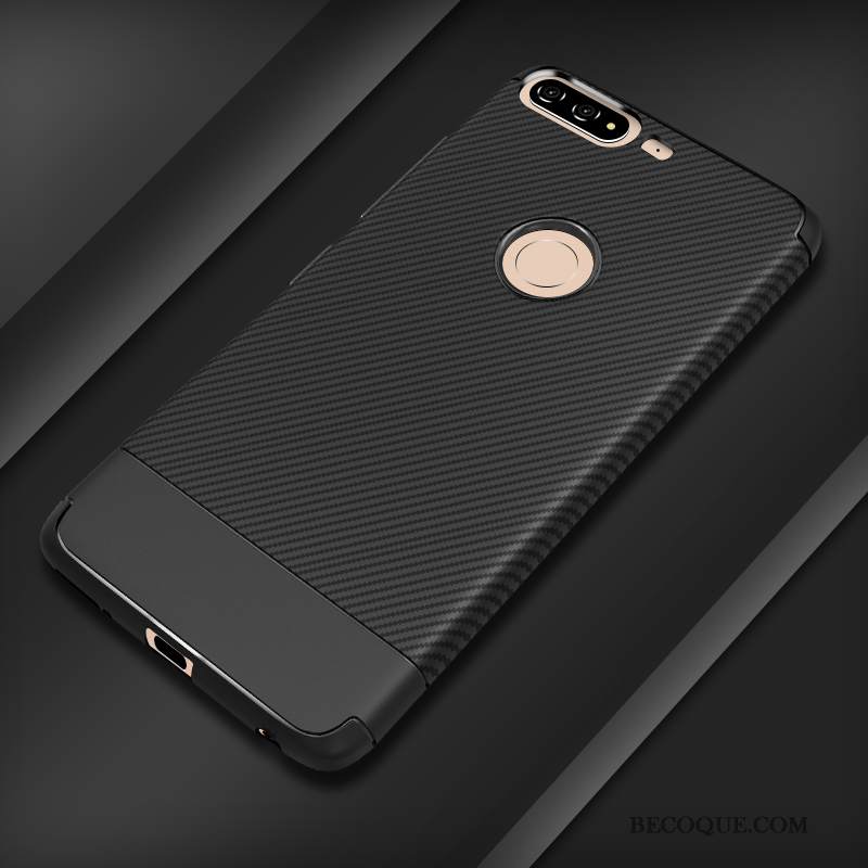 Kuori Huawei Y7 2018 Silikoni Kuitu Puhelimen Kuoret, Kotelo Huawei Y7 2018 Suojaus Kukkakuvio Punainen