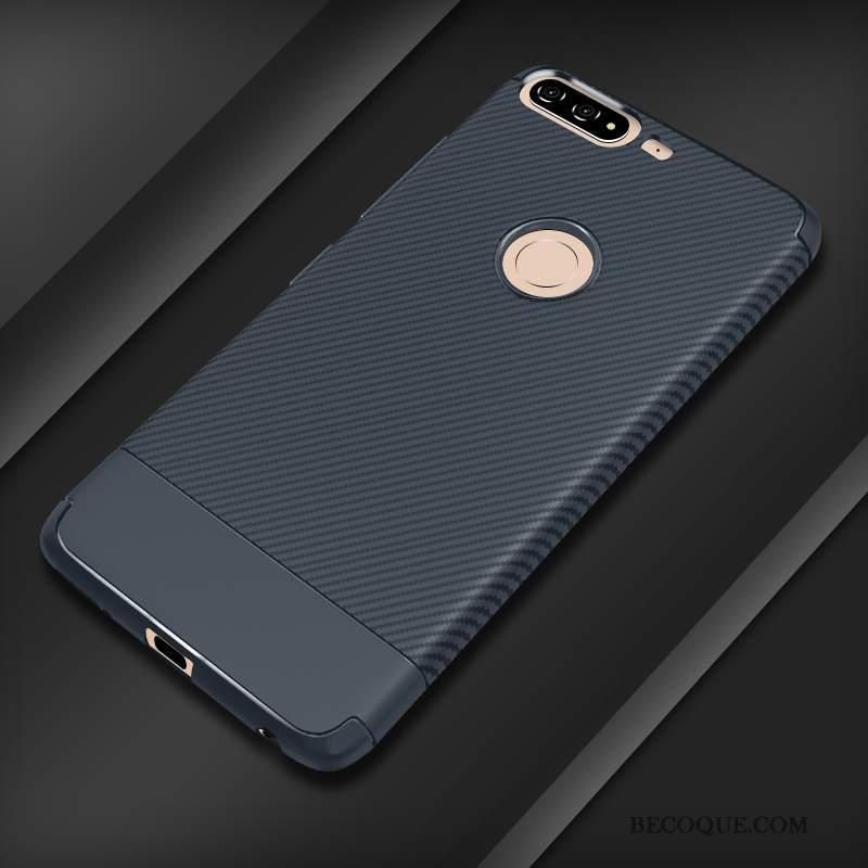 Kuori Huawei Y7 2018 Silikoni Kuitu Puhelimen Kuoret, Kotelo Huawei Y7 2018 Suojaus Kukkakuvio Punainen