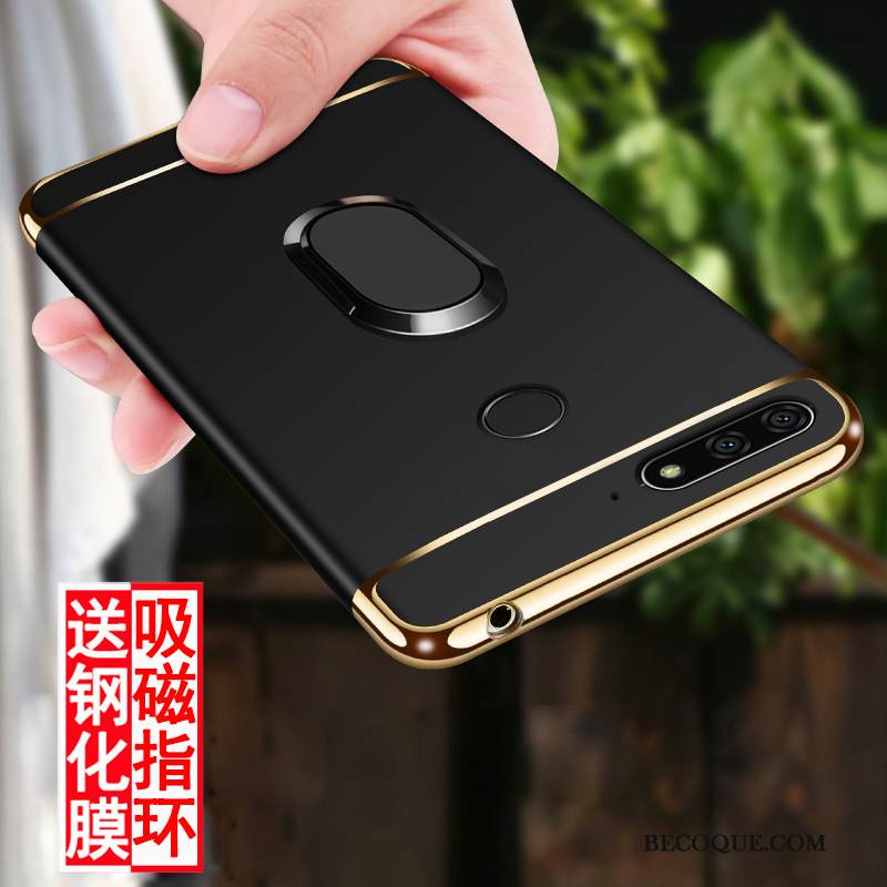 Kuori Huawei Y7 2018 Tuki Kulta Kalvo, Kotelo Huawei Y7 2018 Ripustettavat Koristeet Puhelimen Kuoret