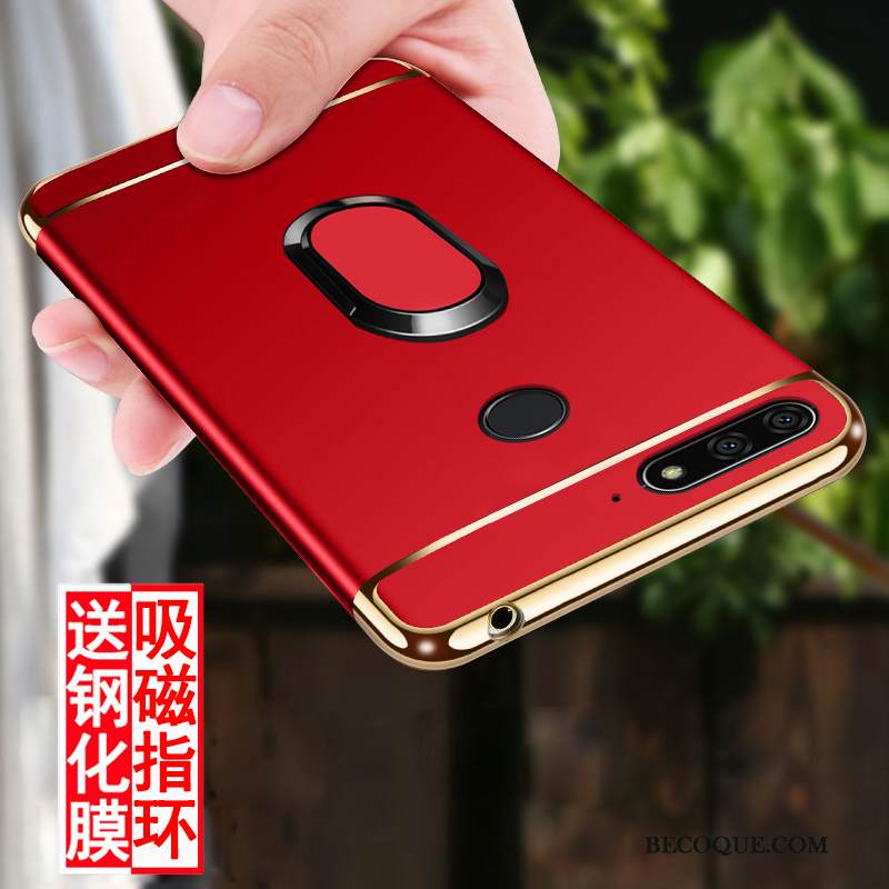 Kuori Huawei Y7 2018 Tuki Kulta Kalvo, Kotelo Huawei Y7 2018 Ripustettavat Koristeet Puhelimen Kuoret