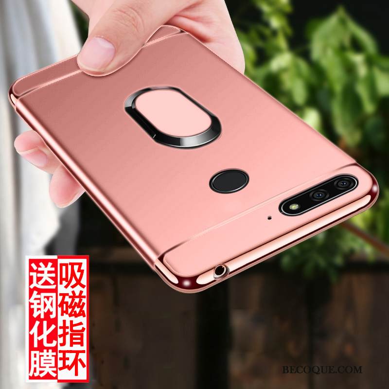 Kuori Huawei Y7 2018 Tuki Kulta Kalvo, Kotelo Huawei Y7 2018 Ripustettavat Koristeet Puhelimen Kuoret