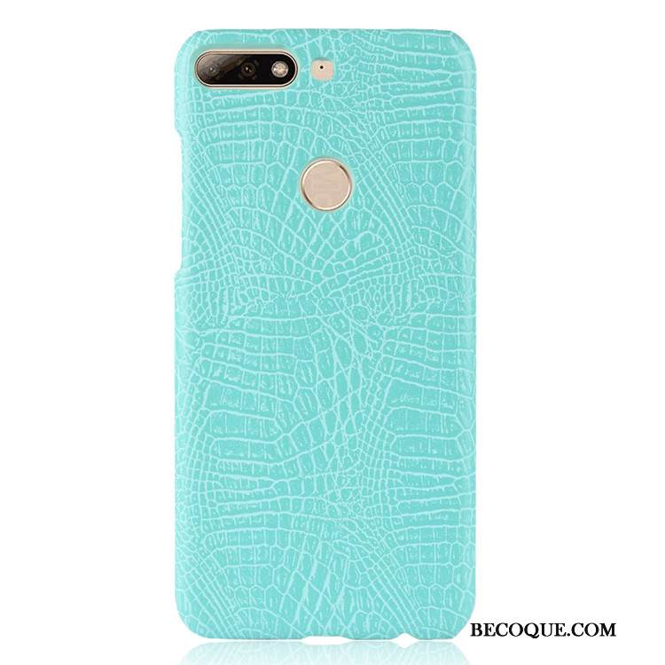 Kuori Huawei Y7 2018 Vuosikerta Kukkakuvio Puhelimen Kuoret, Kotelo Huawei Y7 2018 Suojaus Kova Krokotiili