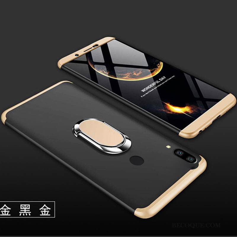 Kuori Huawei Y7 2019 Laukut Kova Pesty Suede, Kotelo Huawei Y7 2019 Luova Kulta Puhelimen Kuoret
