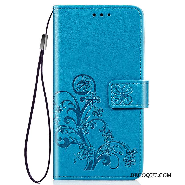 Kuori Huawei Y7 2019 Laukut Murtumaton Sininen, Kotelo Huawei Y7 2019 Nahka Puhelimen Kuoret