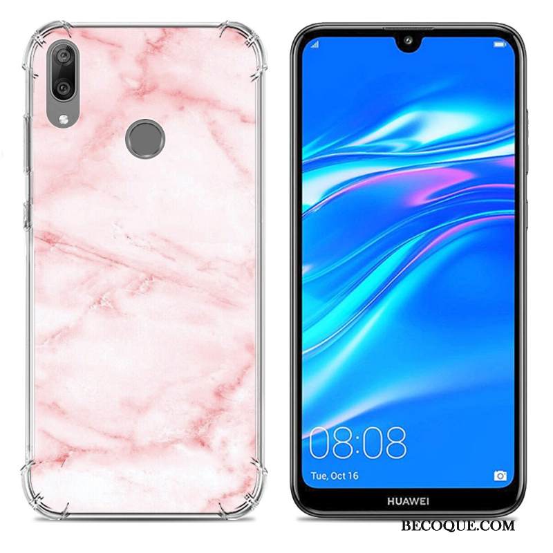 Kuori Huawei Y7 2019 Pehmeä Neste Suupaltti Murtumaton, Kotelo Huawei Y7 2019 Silikoni Trendi Violetti