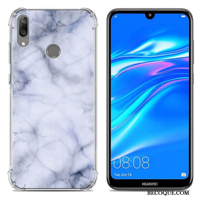 Kuori Huawei Y7 2019 Pehmeä Neste Suupaltti Murtumaton, Kotelo Huawei Y7 2019 Silikoni Trendi Violetti