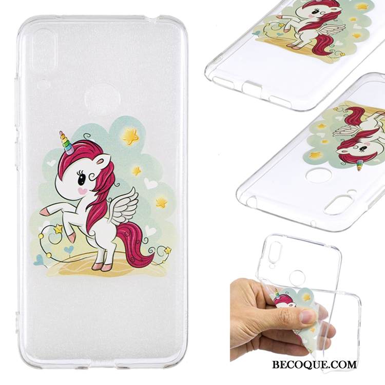 Kuori Huawei Y7 2019 Suojaus Murtumaton Valkoinen, Kotelo Huawei Y7 2019 Laukut Trendi Puhelimen Kuoret