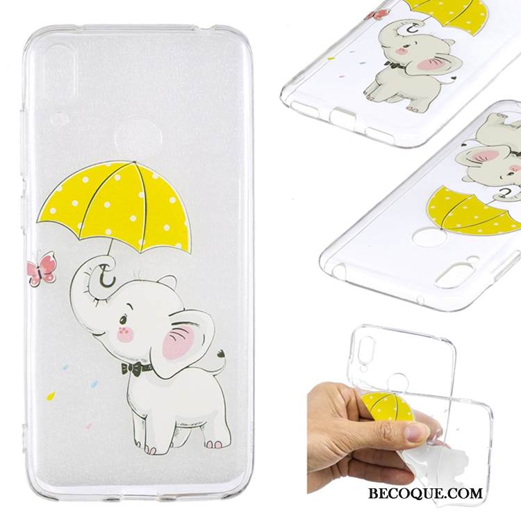 Kuori Huawei Y7 2019 Suojaus Murtumaton Valkoinen, Kotelo Huawei Y7 2019 Laukut Trendi Puhelimen Kuoret