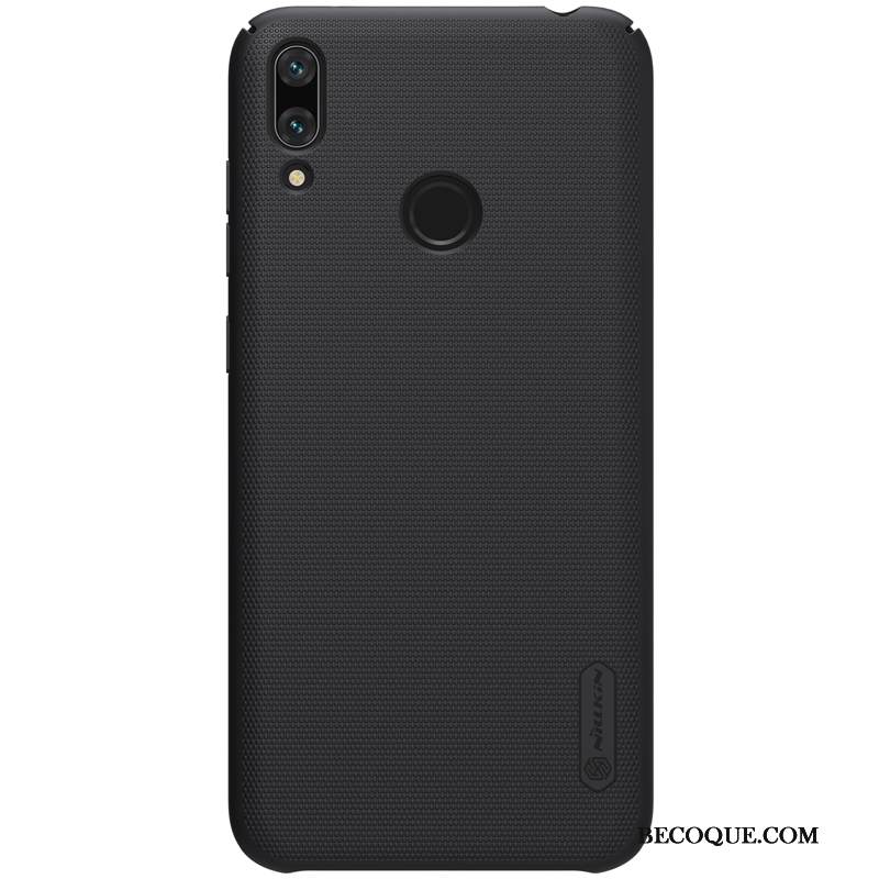 Kuori Huawei Y7 2019 Suojaus Punainen Pesty Suede, Kotelo Huawei Y7 2019 Kulta Murtumaton