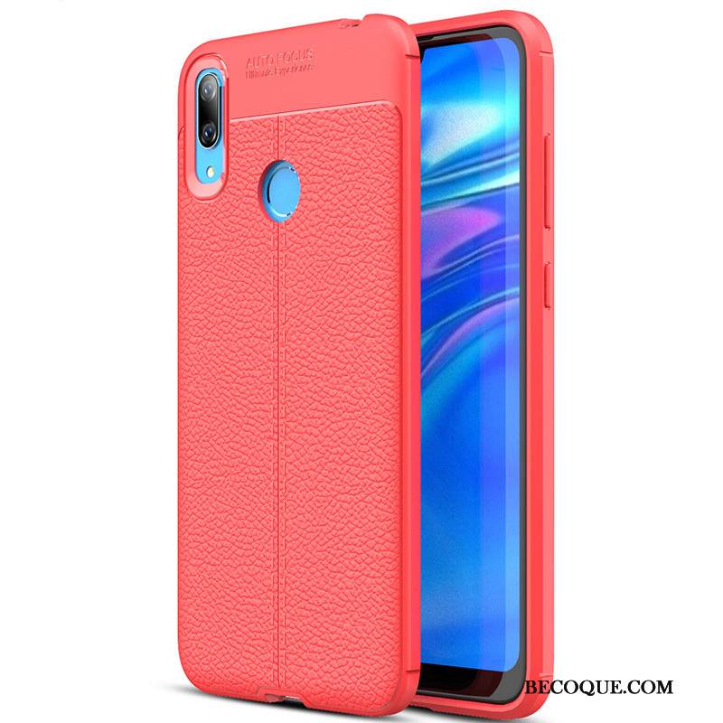 Kuori Huawei Y7 2019 Tila Uusi Yksinkertainen, Kotelo Huawei Y7 2019 Nahka Murtumaton Kukkakuvio