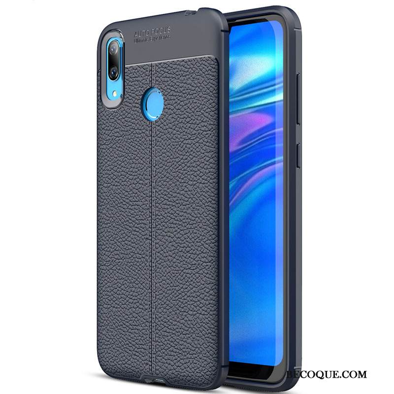 Kuori Huawei Y7 2019 Tila Uusi Yksinkertainen, Kotelo Huawei Y7 2019 Nahka Murtumaton Kukkakuvio