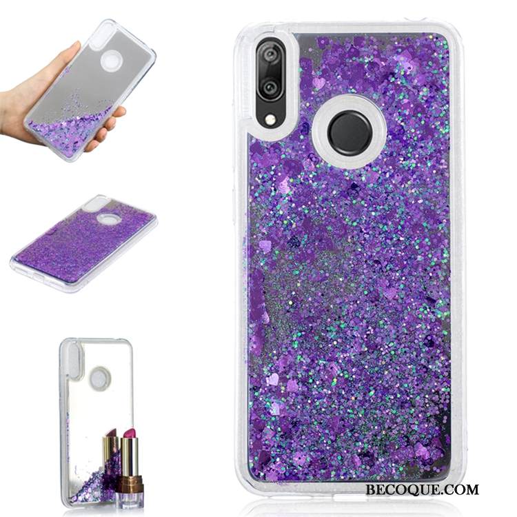 Kuori Huawei Y7 2019 Violetti Puhelimen Kuoret, Kotelo Huawei Y7 2019 Trendi Juoksuhiekka