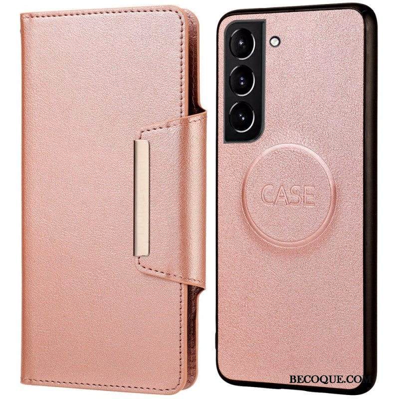 Kuori Kotelot Samsung Galaxy S22 5G Irrotettava Hopeanvärinen Lukko