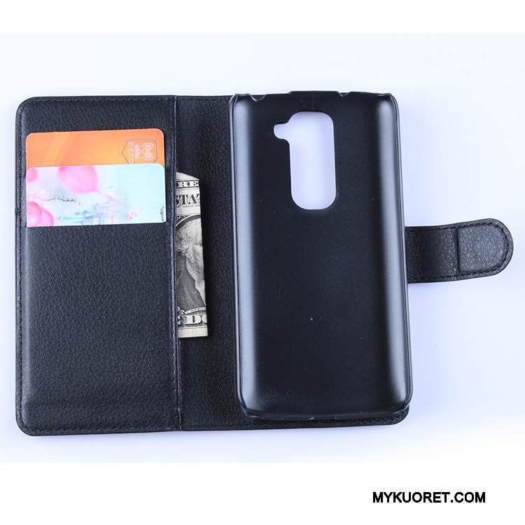 Kuori Lg G2 Kuoret Puhelimen Kuoret Kortti, Kotelo Lg G2 Suojaus Musta