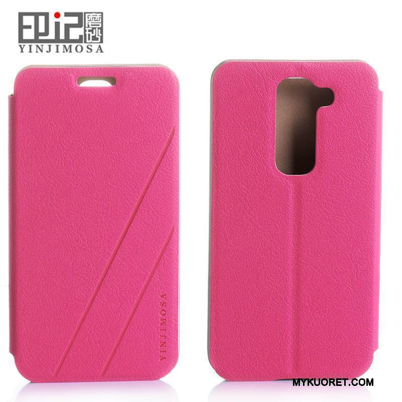 Kuori Lg G2 Nahka Puhelimen Kuoret Punainen, Kotelo Lg G2 Tuki