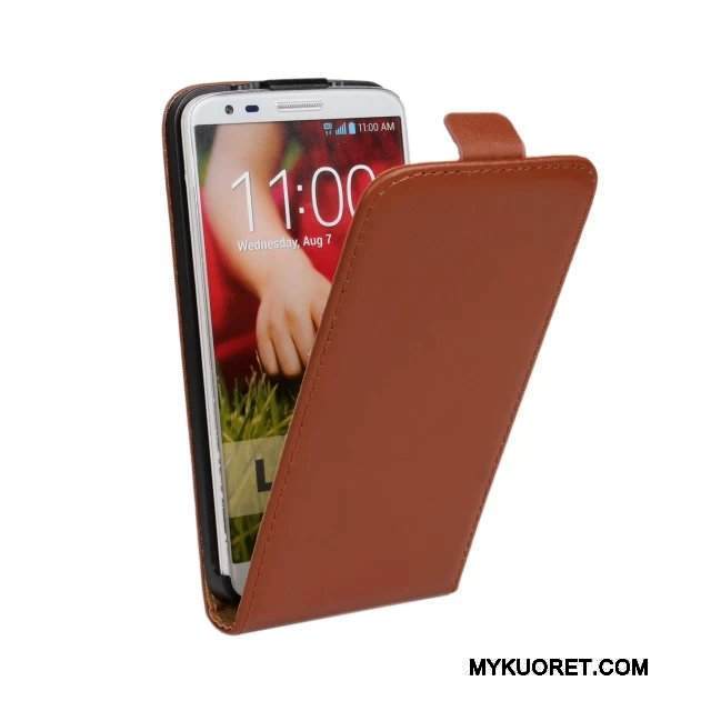 Kuori Lg G2 Nahka Vihreä Puhelimen Kuoret, Kotelo Lg G2 Suojaus